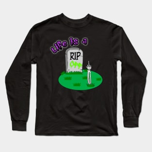 Creepy Funny Skeleton Zombie Long Sleeve T-Shirt